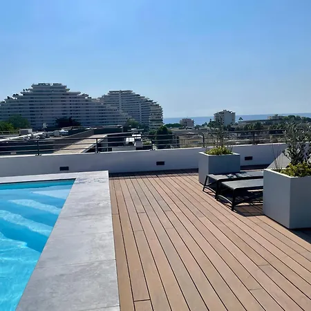 Mini Loft Piscine En Rooftop A 500m De La Mer 아파트